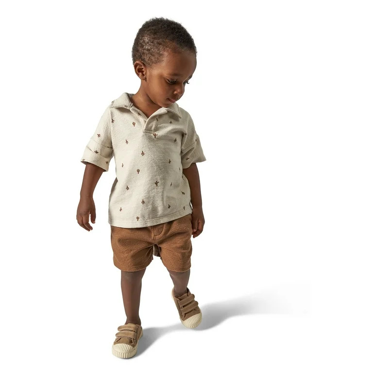 Modern Moments by Gerber Toddler Boy Jonny Collar Shirt and Short Outfit Set, 2-Piece, 12 Months ... | Walmart (US)