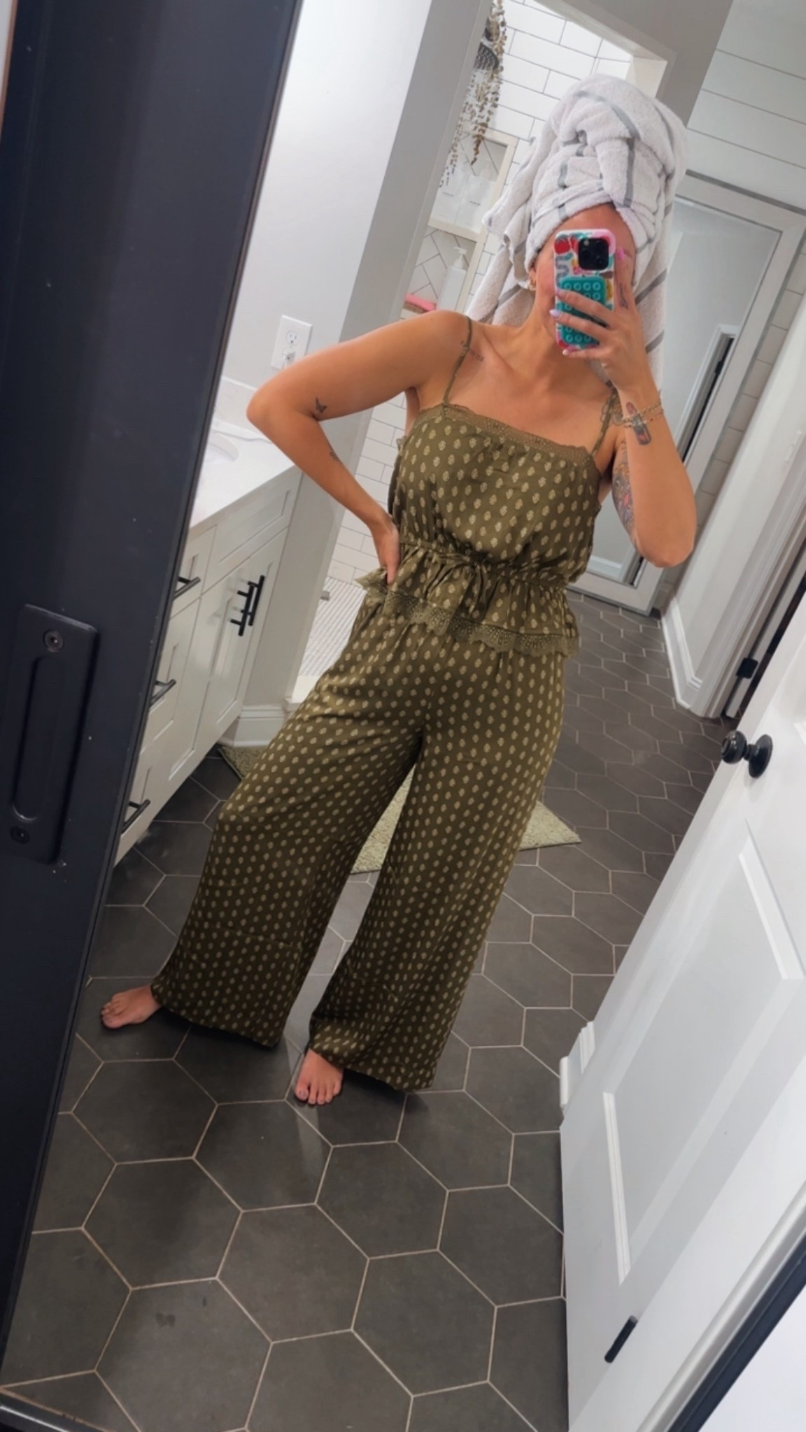 Satin jammies for bed or dressed up with some gold sandals, chunky jewelry and out to dinner!? I vote both! 

#LTKootd #LTKmomlife #LTKTravel