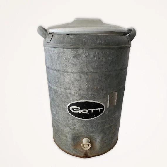 Vintage Igloo Gott 5 Gallon Water Cooler | Galvanized Metal | Rustic | Etsy (US)