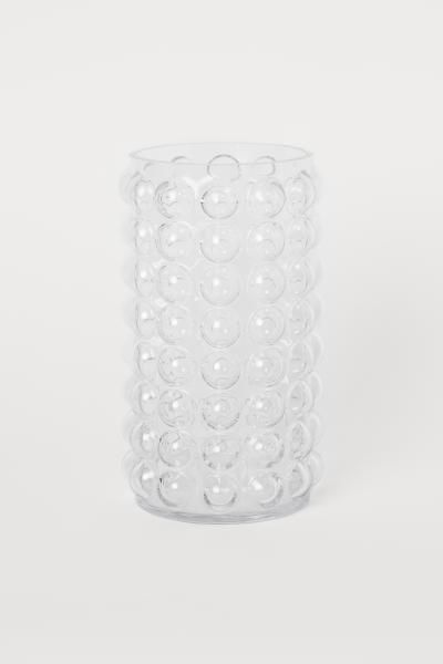 Textured Glass Vase - Clear glass - Home All | H&M US | H&M (US + CA)
