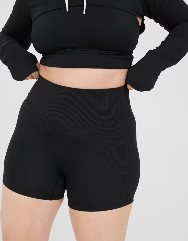 OFFLINE By Aerie Goals 4" Ribbed Bike Short | Aerie