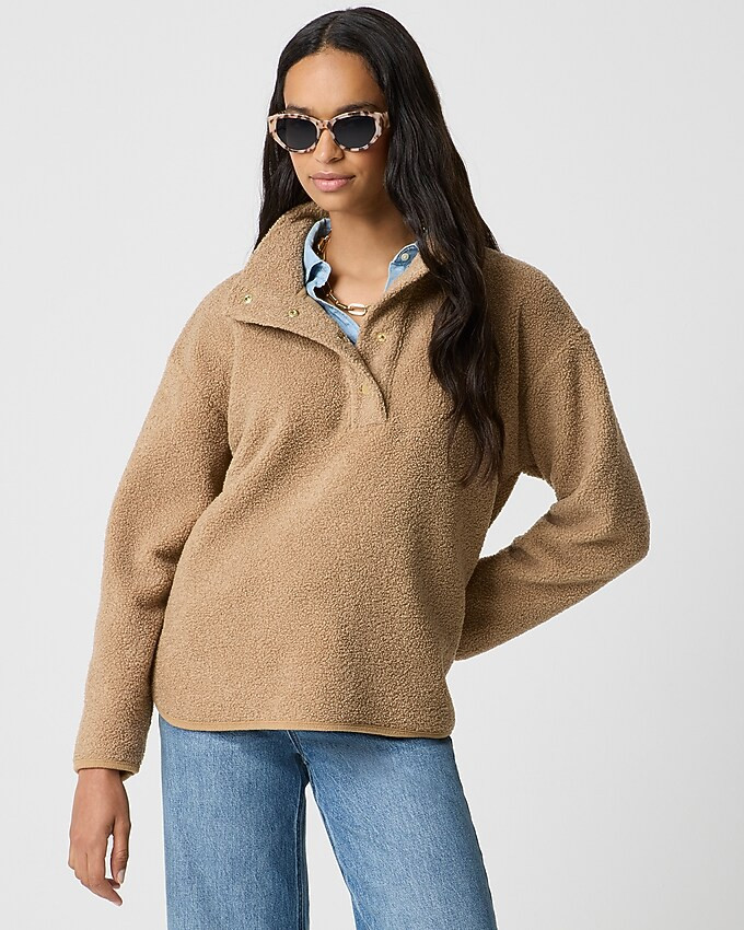 Sherpa snap pullover | J.Crew Factory