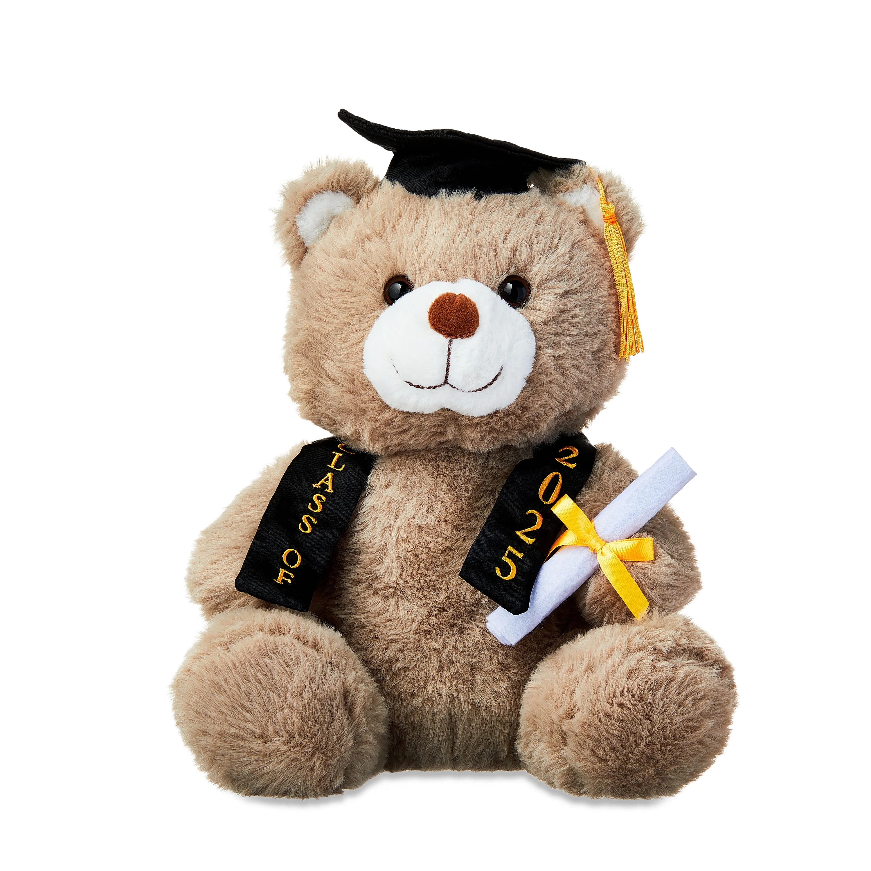 Graduation Medium Brown Class of 2025 Bear Plush with Grad Cap, 12", by Way To Celebrate | Walmart (US)