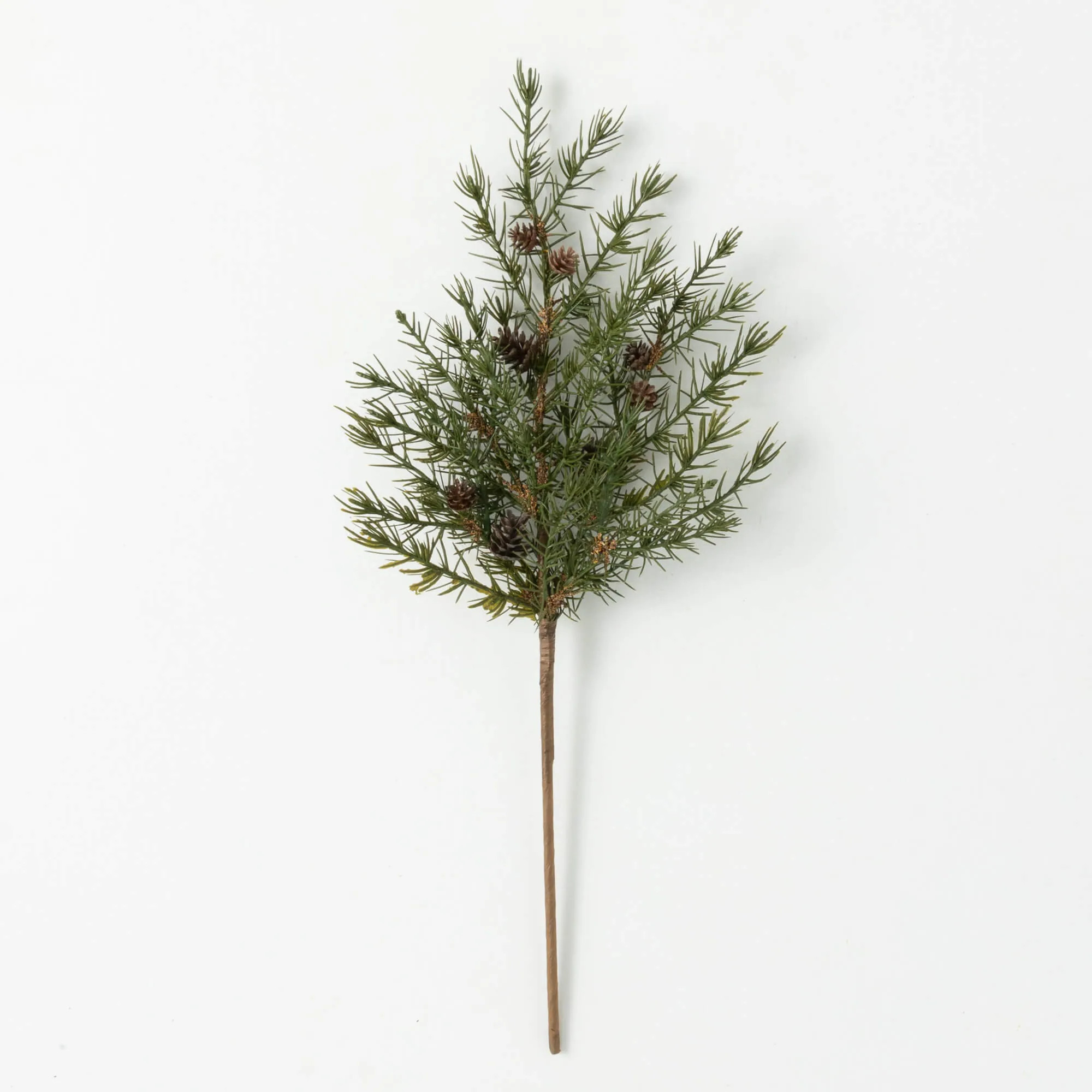 21"H Sullivans Artificial Christmas Cedar Pine Pinecone Pick, Green | Bed Bath & Beyond