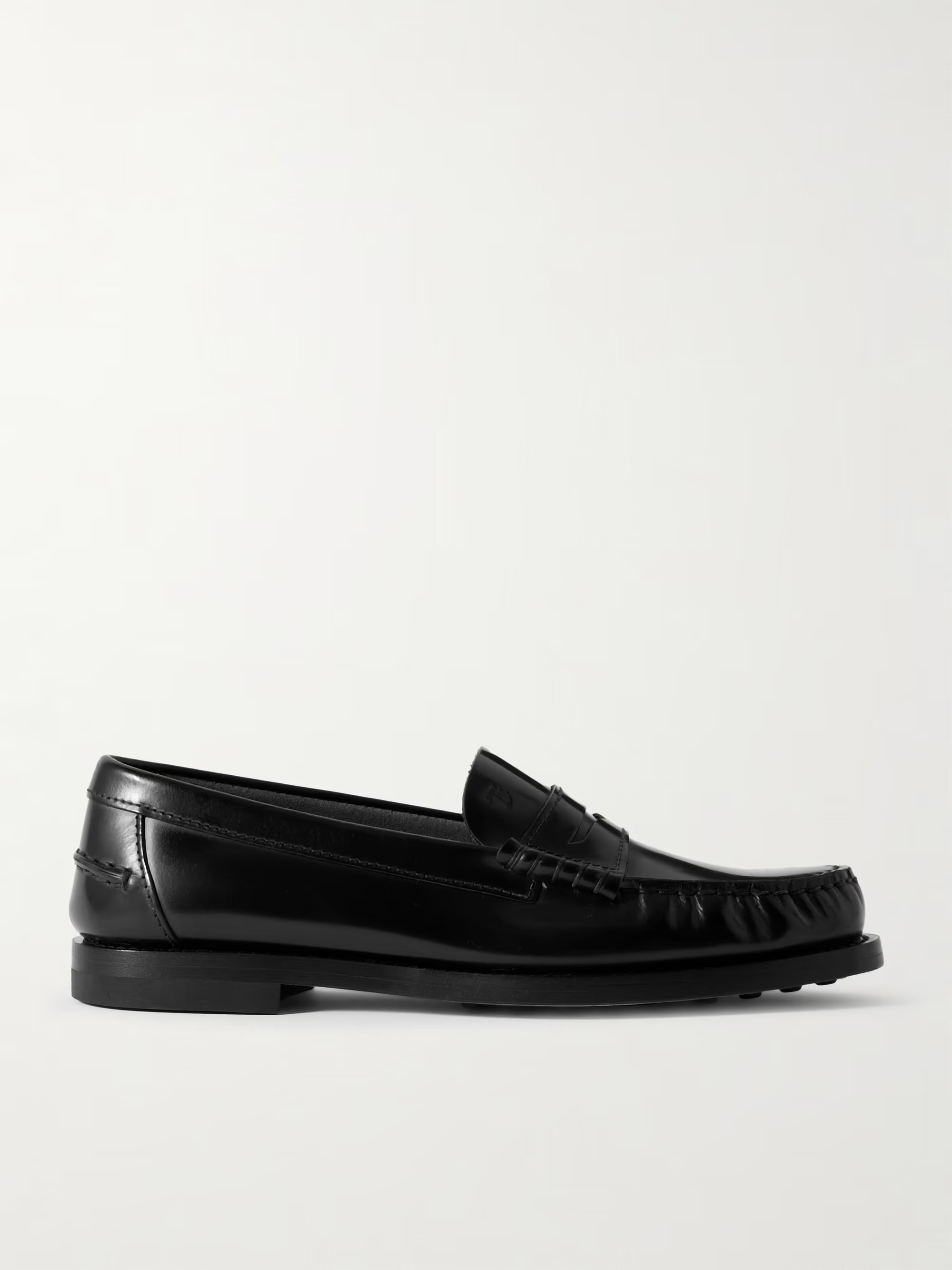 Gathered leather loafers | NET-A-PORTER (US)