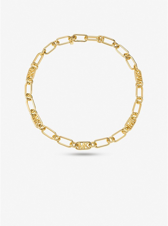 Precious Metal-Plated Brass Chain Link Necklace | Michael Kors US