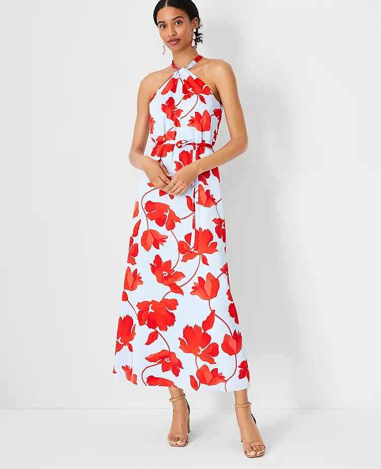 Floral Halter Maxi Dress | Ann Taylor (US)