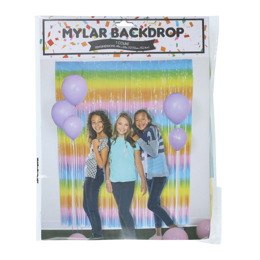 rainbow tie dye mylar backdrop 48in x 60in | Five Below