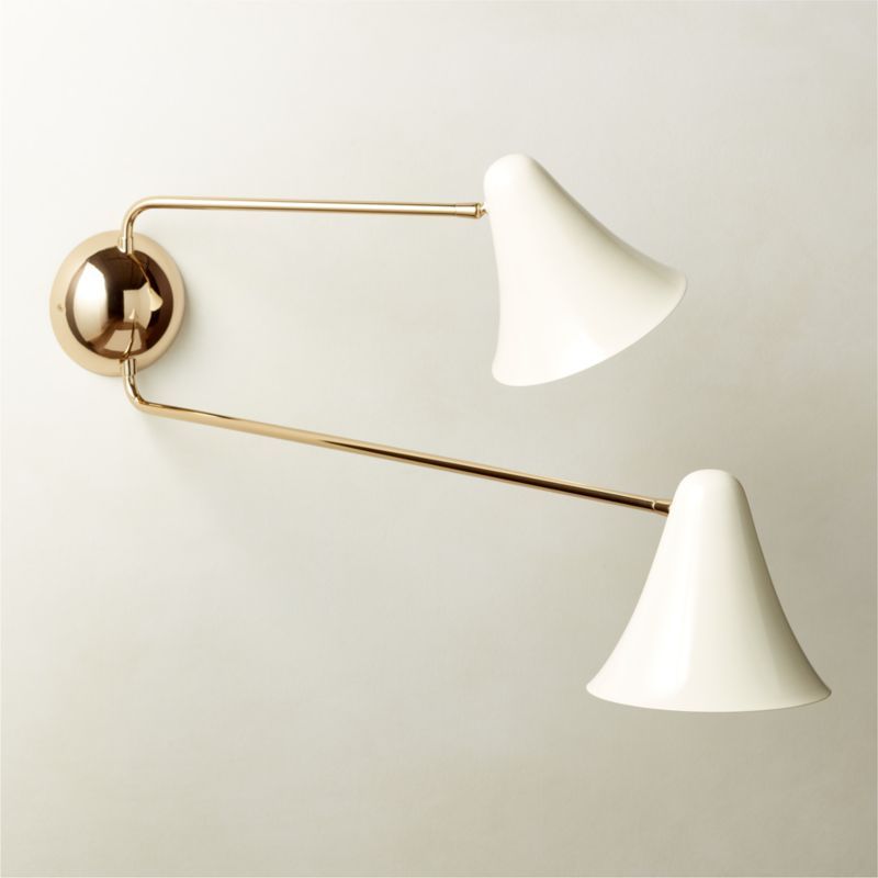 Cypress Champagne Double Wall Sconce | CB2 | CB2