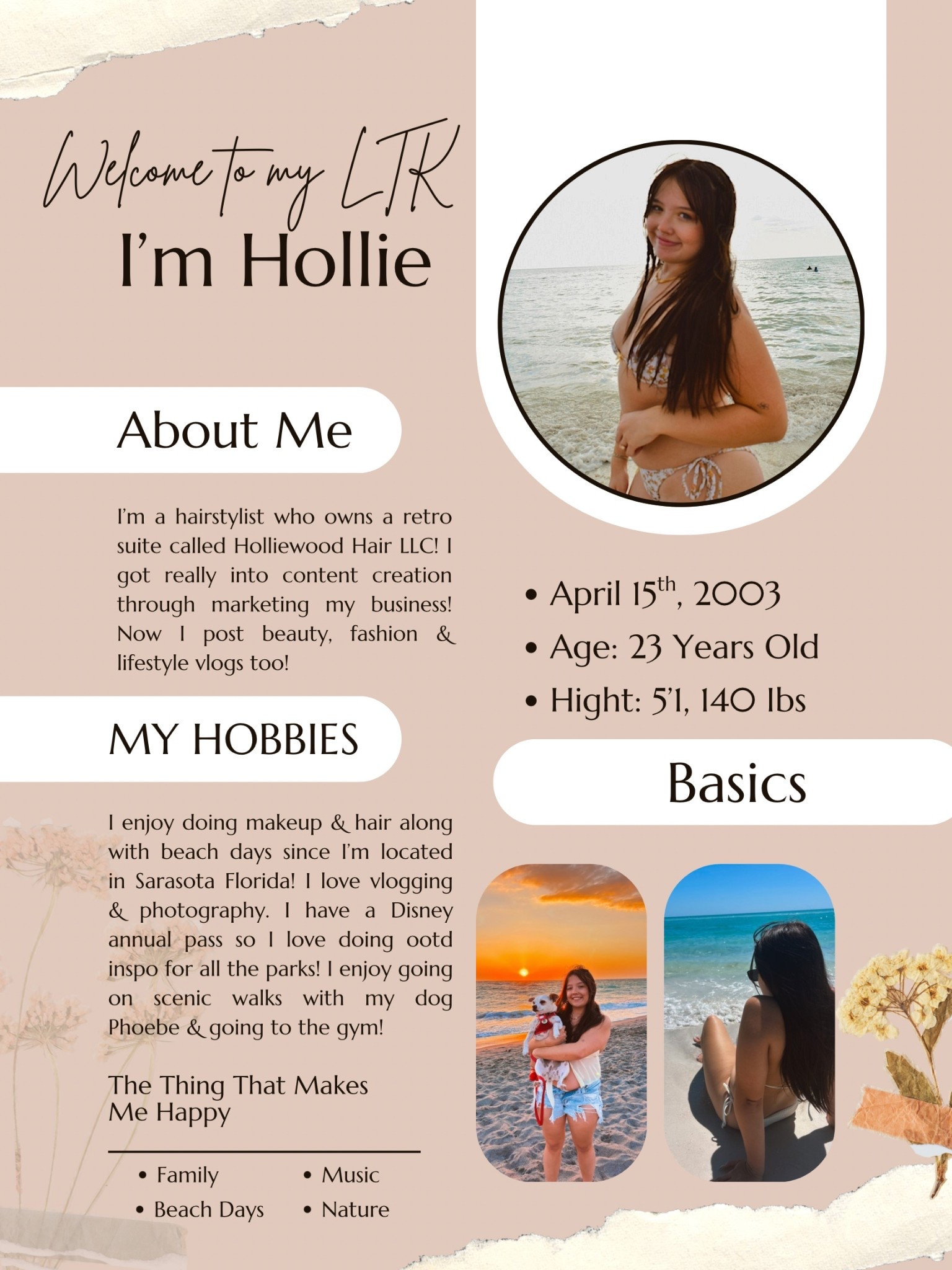 Welcome to my LTK! Here’s a lil get to know me! My socials are all @ Hollierill & @ _holliewoodhair_ 💕

sunshine state vibes ☀️🌴 florida living, beach days, coastal aesthetic, palm trees, salty air, ocean breeze, summer all year, florida lifestyle, gulf coast sunsets, tan lines & bikinis, beach hair don’t care, travel florida, tropical escape, florida content creator, seaside views, warm weather outfits, vacation mode, island energy, florida girl aesthetic

#LTKdayinmylife #LTKvlog #LTKU