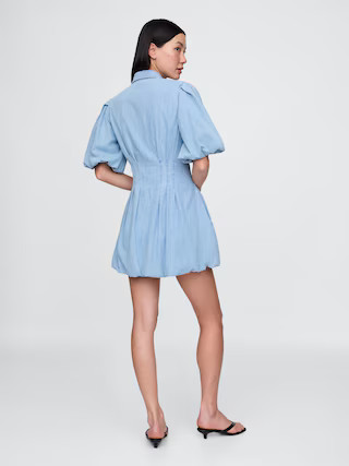 Denim Bubble Mini Shirtdress | Gap (US)