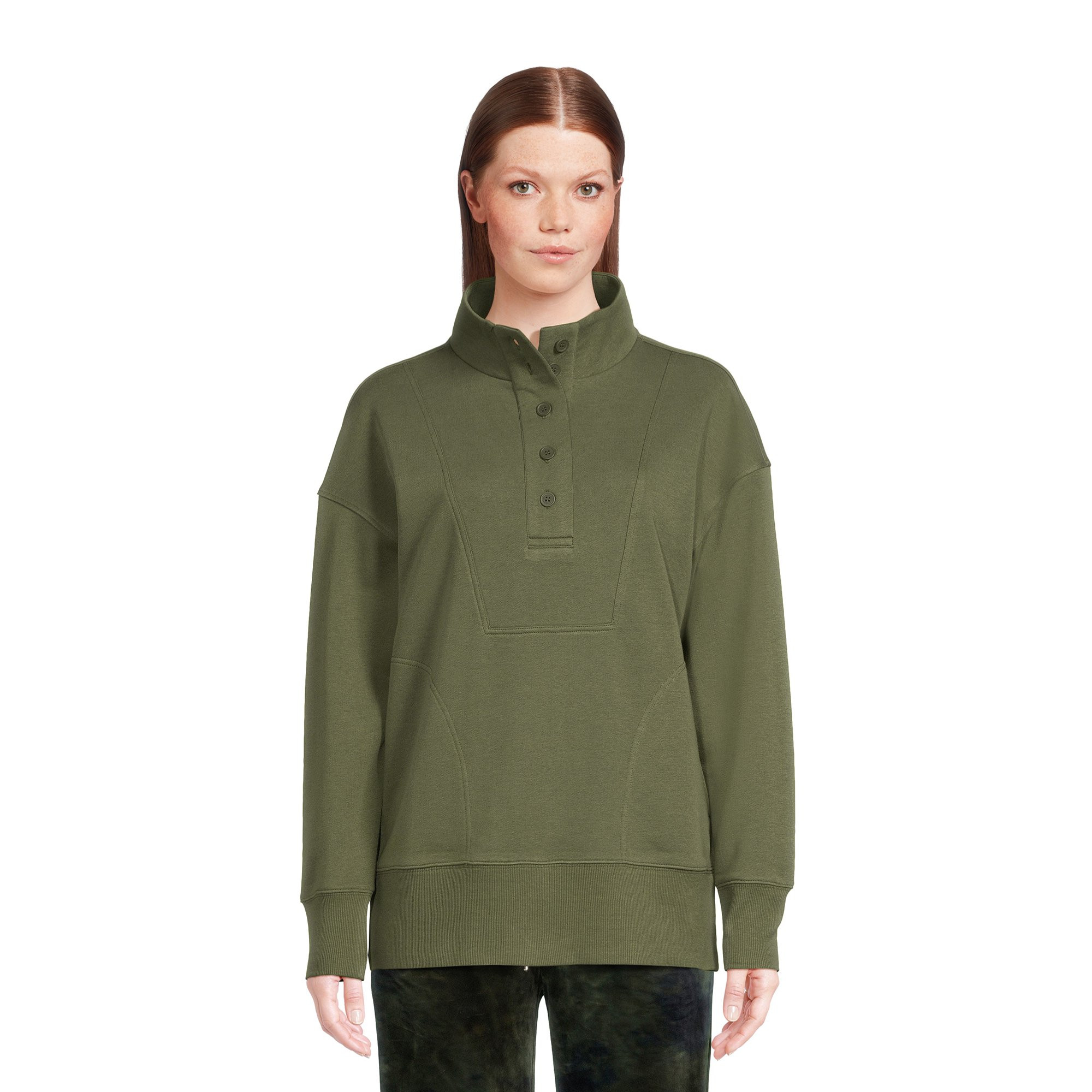 Time And Tru Women's Placket Pullover Top | Walmart (US)