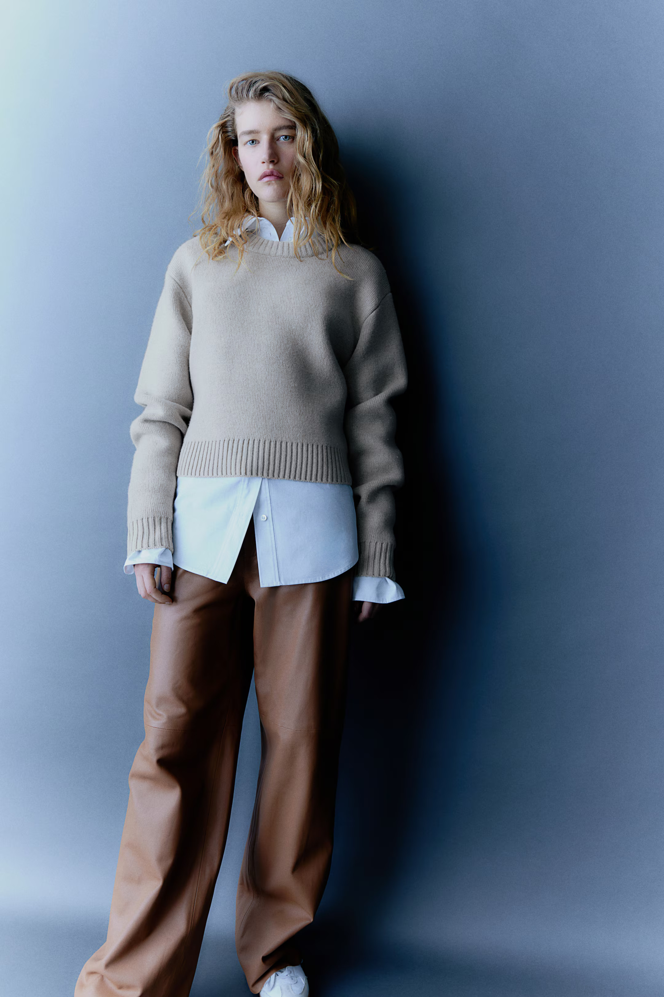 Cashmere-blend jumper - Greige - Ladies | H&M GB | H&M (UK, MY, IN, SG, PH, TW, HK)