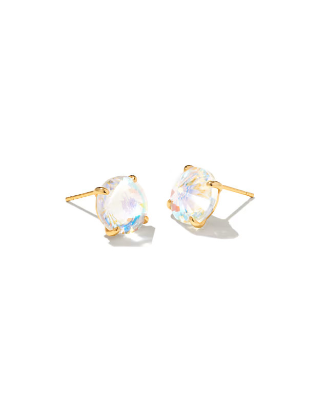 Jolie Gold Stud Earrings in Dichroic Glass | Kendra Scott