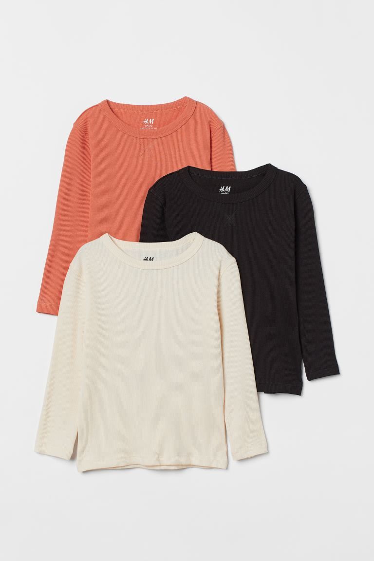 3-pack Ribbed Jersey Shirts | H&M (US + CA)