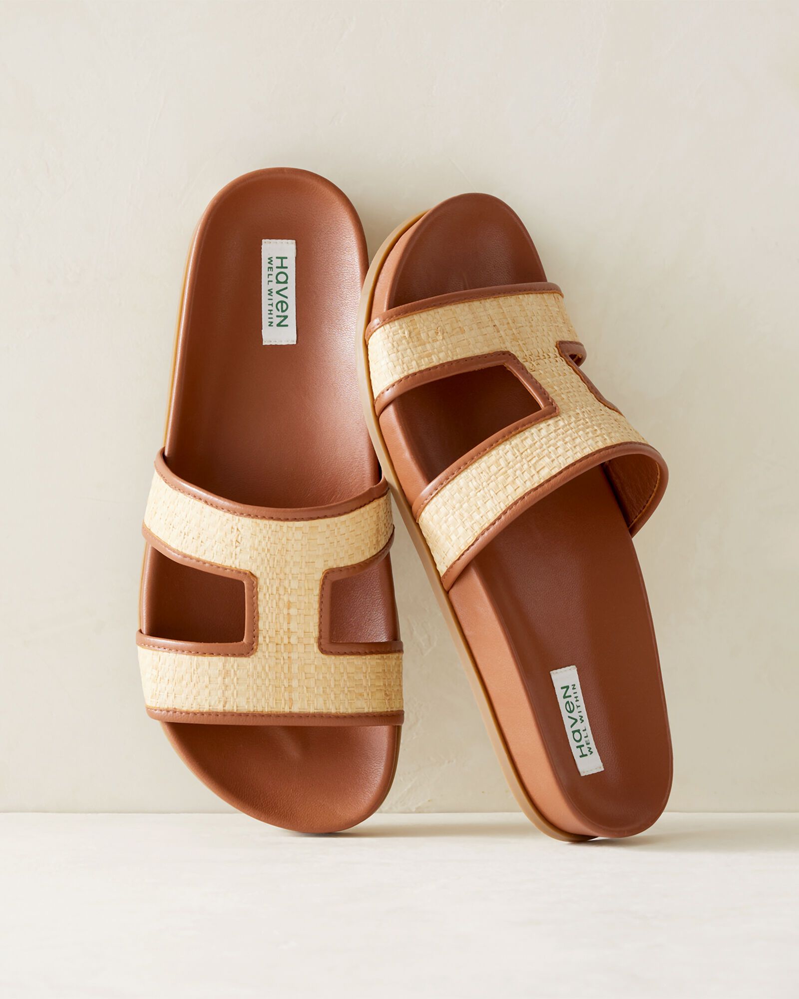 Raffia Cutout Slides | Haven Well Within