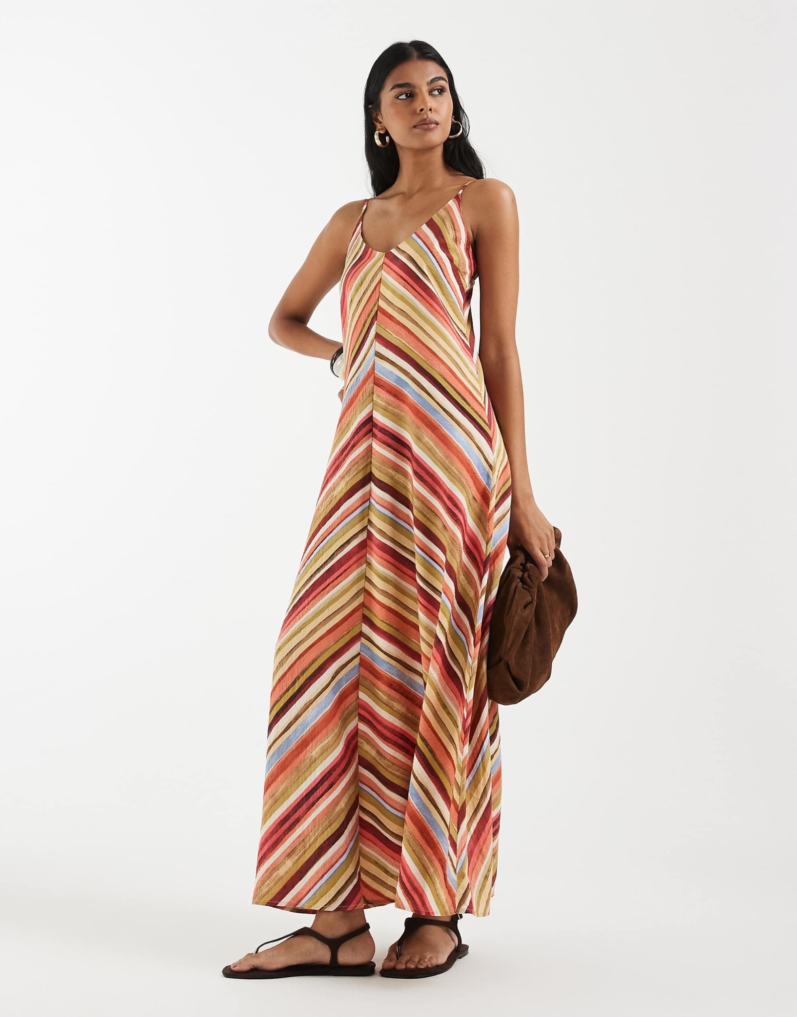 ASOS striped holiday maxi dress