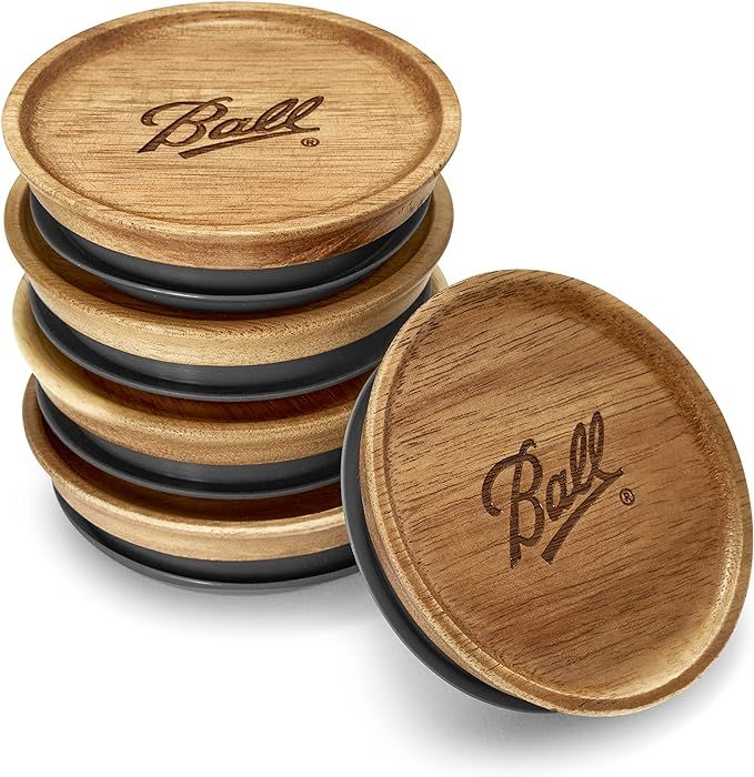 Amazon.com: Ball Jar Wooden Storage Lids, regular, Brown : Everything Else | Amazon (US)