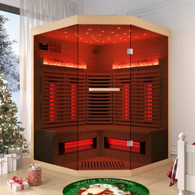 Erommy 2-3 Person Indoor Bluetooth Compatible Far Infrared Sauna In Hemlock | Wayfair North America