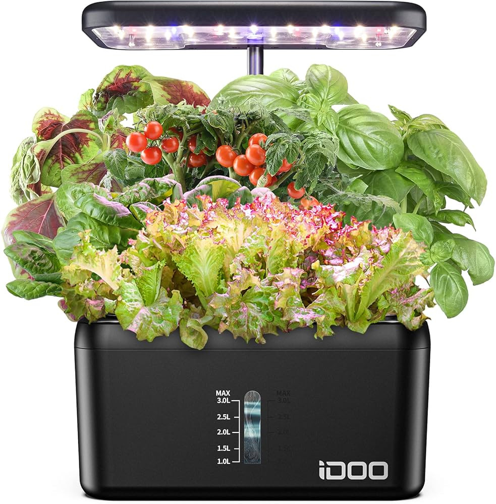 iDOO Hydroponics Growing System Indoor Garden, Plants Germination Kit with Pump, Automatic Timer ... | Amazon (US)