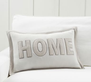 Home Applique Pillow Cover | Pottery Barn (US)