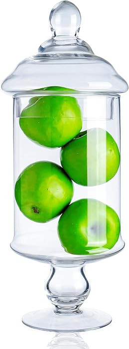Diamond Star Clear Glass Apothecary Jar Decorative Candy Buffet Jars Elegant Glass Storage Contai... | Amazon (US)