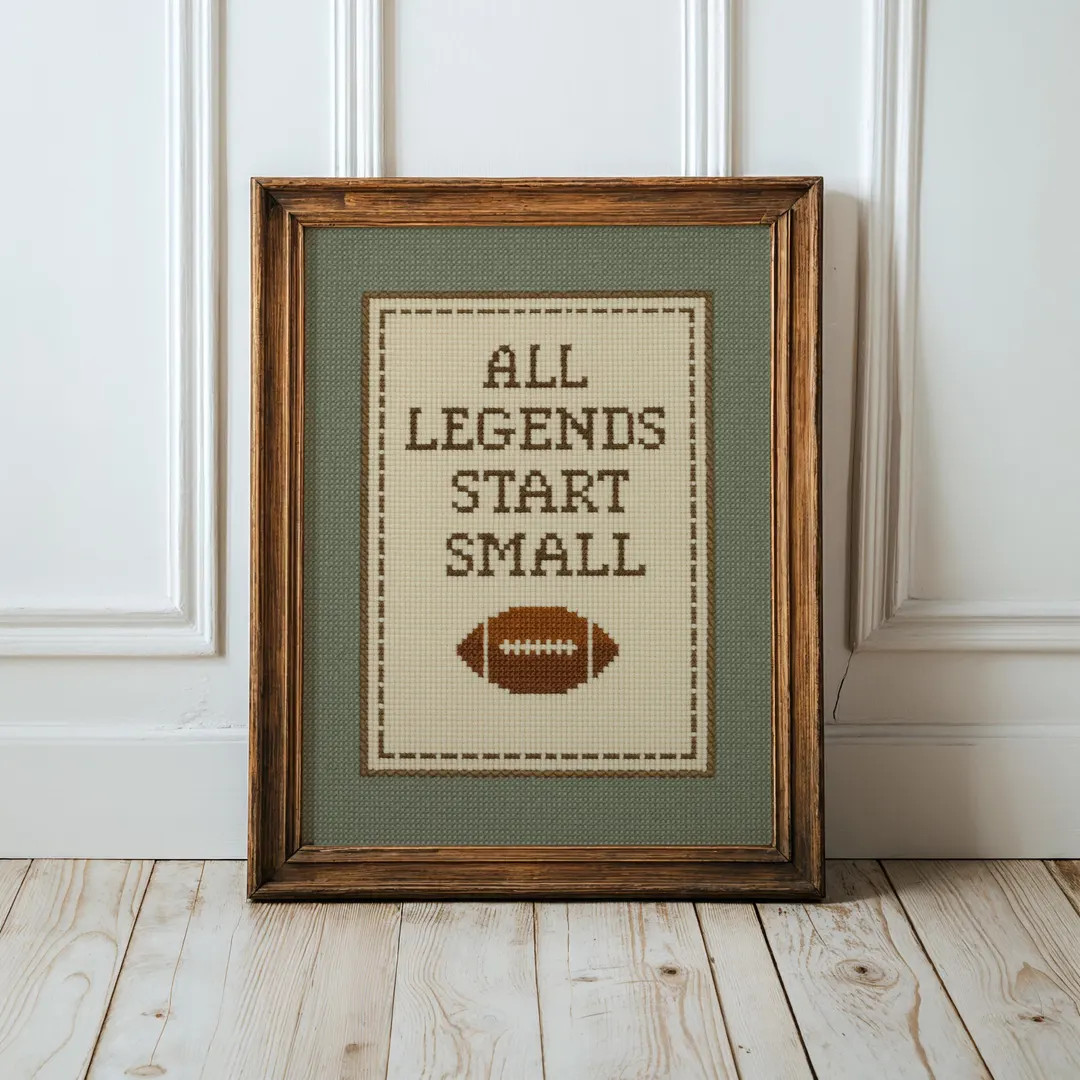 All Legends Start Small Print ∙ Vintage Sports Nursery Wall Art ∙ Print, Framed or Canvas - E... | Etsy (US)