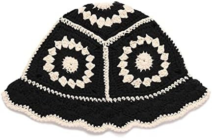 JiaTL WeyJia Crochet Bucket Hat for Women Knit Handmade Foldable Floppy Beach Hat Fashion Cute Co... | Amazon (US)