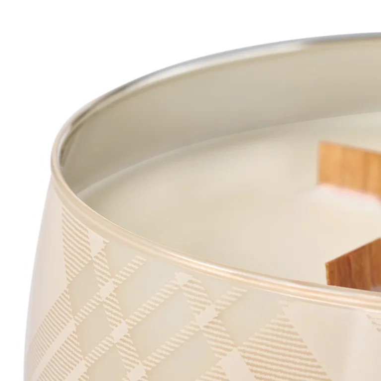 Better Homes & Gardens 4-Wick 60 oz Plaid Glass Jar Candle, Intense Cozy Home | Walmart (US)