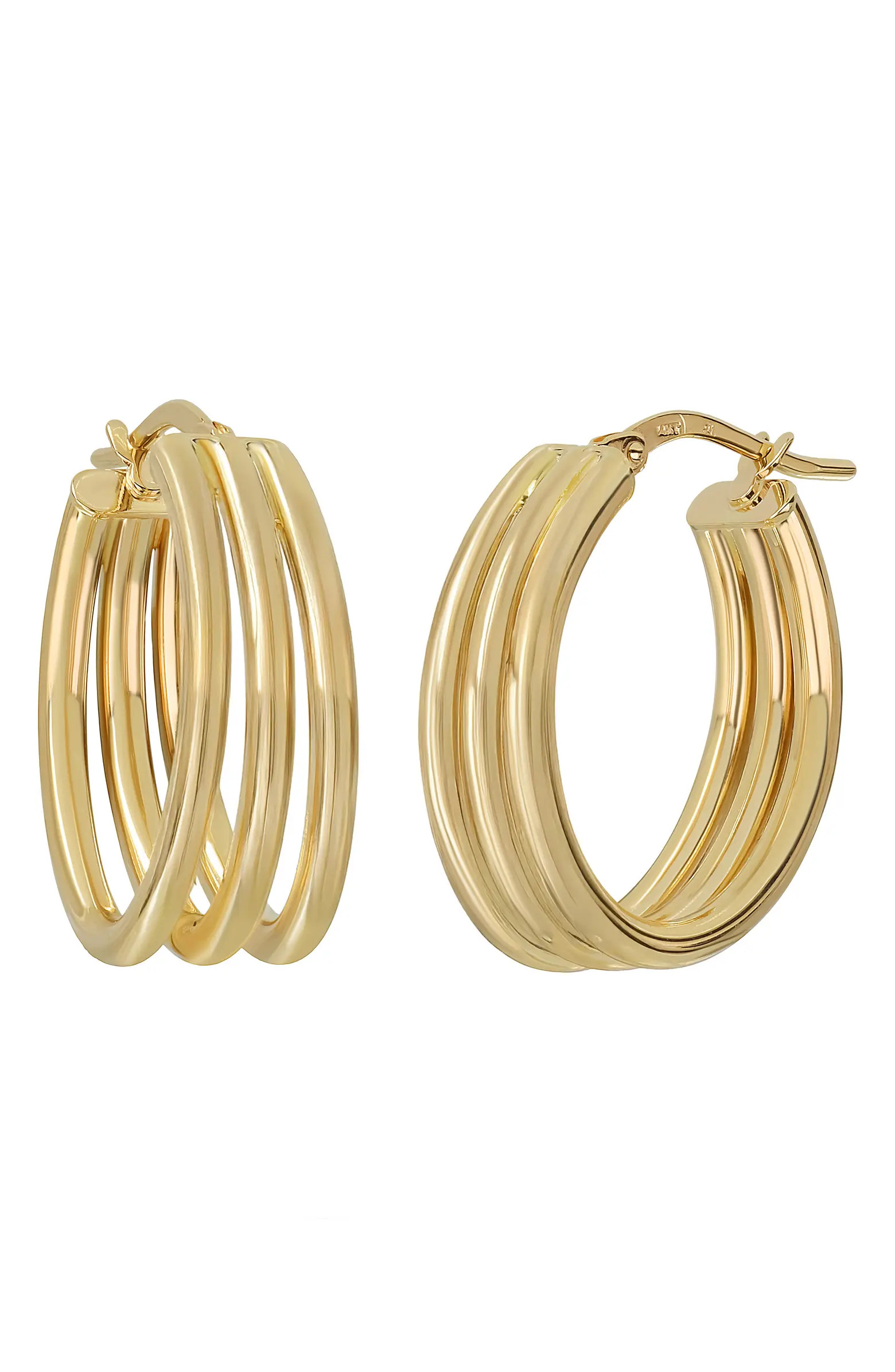 Bony Levy 14K Gold Triple Hoop Earrings | Nordstrom | Nordstrom