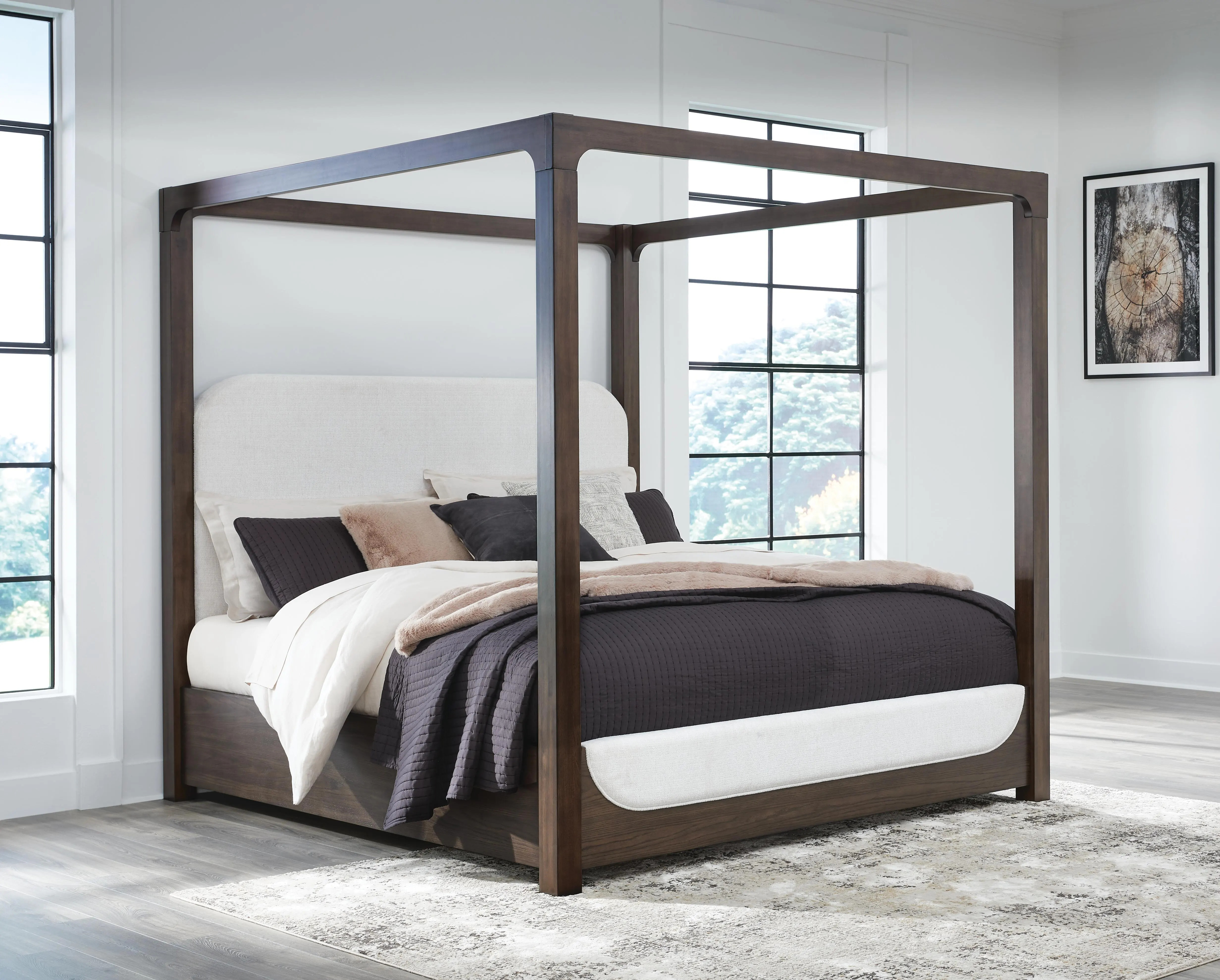 Breckington King Next-Gen Nuvella\u2122 Performance Fabric Canopy Bed | Ashley