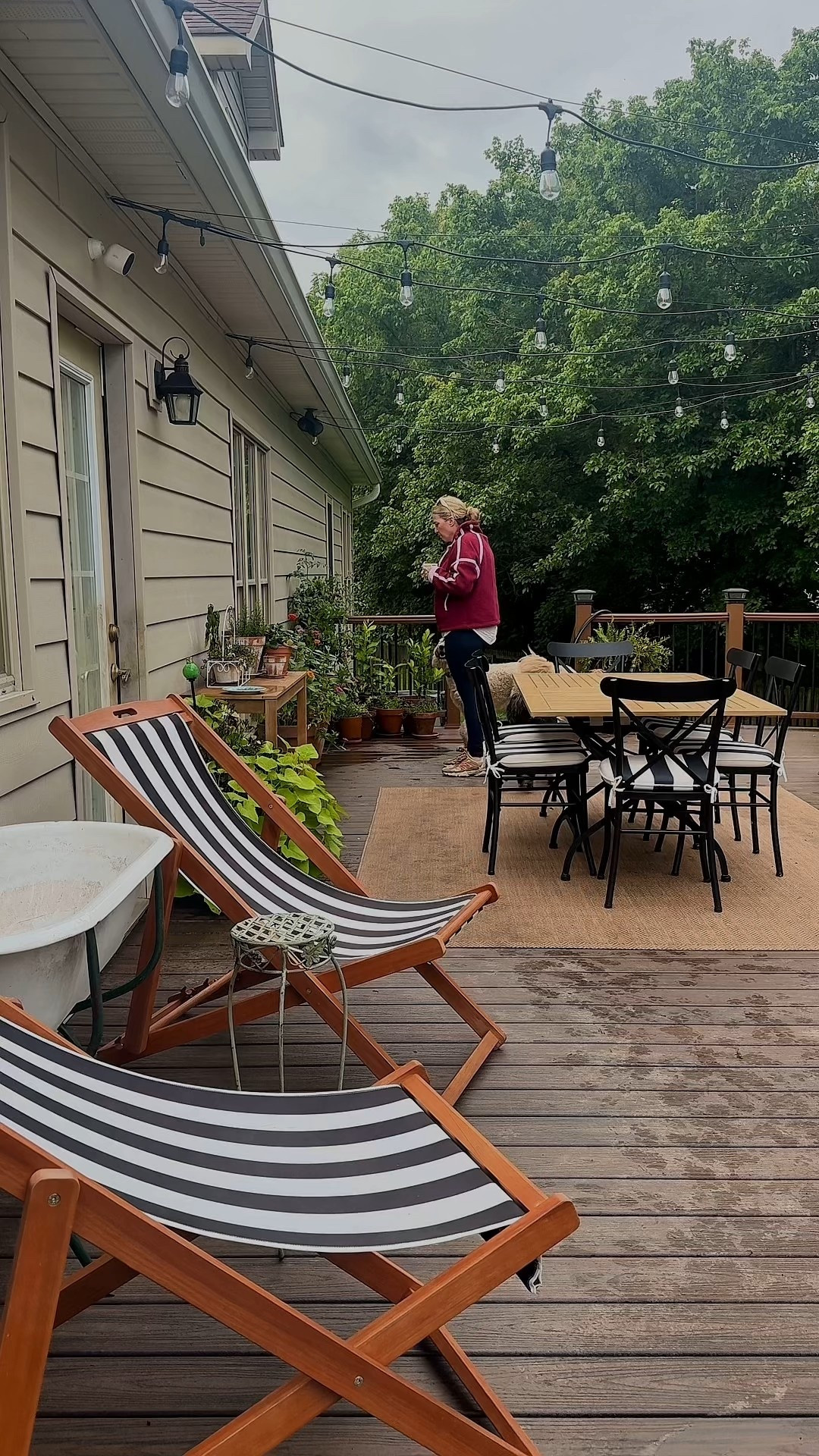 Checking on my garden this morning 
wearing my fav fall hoodie and tennis shoes, I own this hoodie in 4 diff colors 
garden inspo, patio decor inspo 
#SAHM what to wear, over 40 casual outfit inspo 

#LTKOver40 #LTKMidsize #LTKHome
