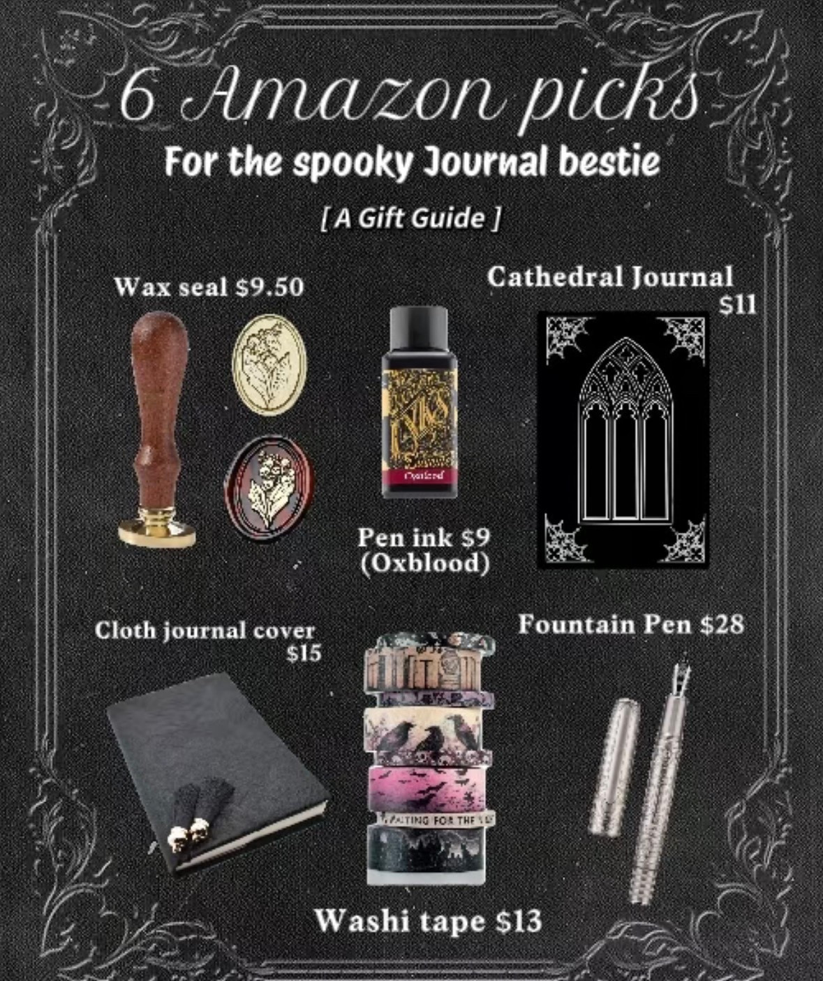 For all the spooky/alternative journaling loved ones ✍🏼✒️

#LTKHoliday #LTKGiftGuide #LTKFindsUnder50