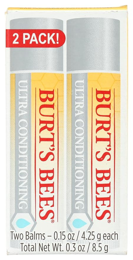 Burts Bees 2 Pack Ultra Conditioning Lip Balm, 0.3 OZ | Amazon (US)