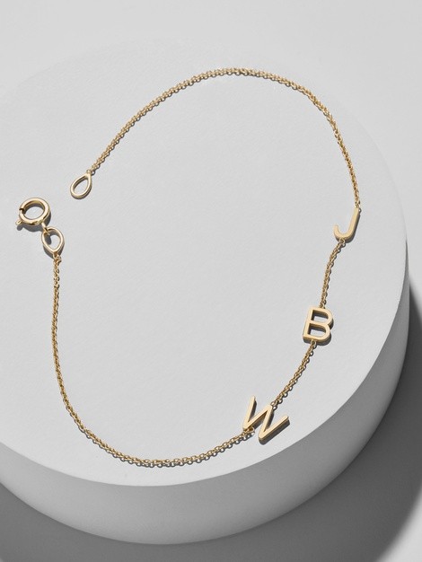 Maya Brenner Mini Letter Bracelet | BaubleBar (US)