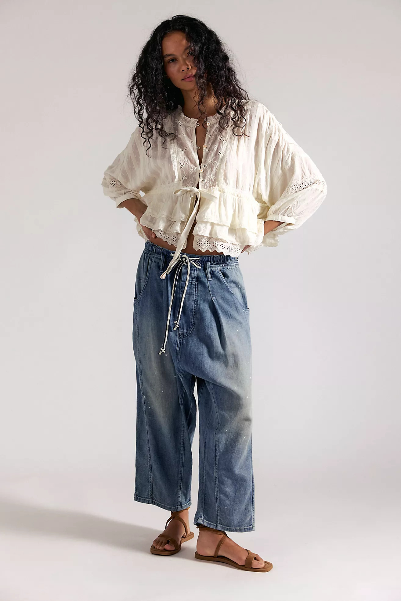 We The Free Fall For You Linen Harem Jeans | Free People (Global - UK&FR Excluded)