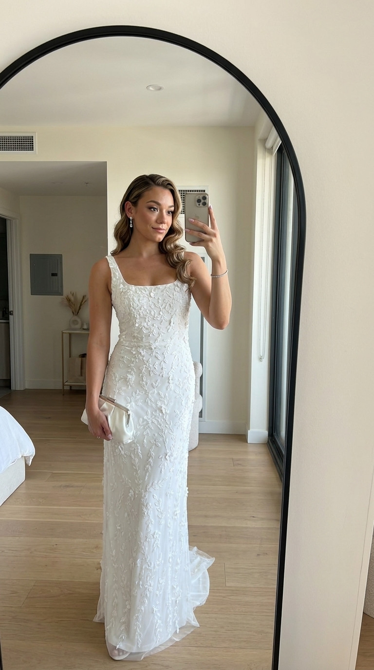 Lace Bridal Gown | Courthouse Wedding, Reception & Bridal Portrait Dress

Elegant floral lace fitted wedding gown perfect for your courthouse wedding, intimate ceremony, destination wedding, bridal portraits, wedding reception, rehearsal dinner, engagement photos, or second bridal look. 

 #LTKWedding