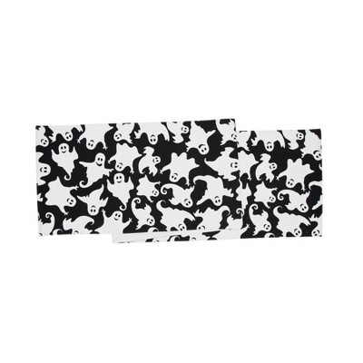C&F Home Hey Boo Flying Ghost Pattern 100% Cotton Halloween Table Runner 14" x 72" | Target