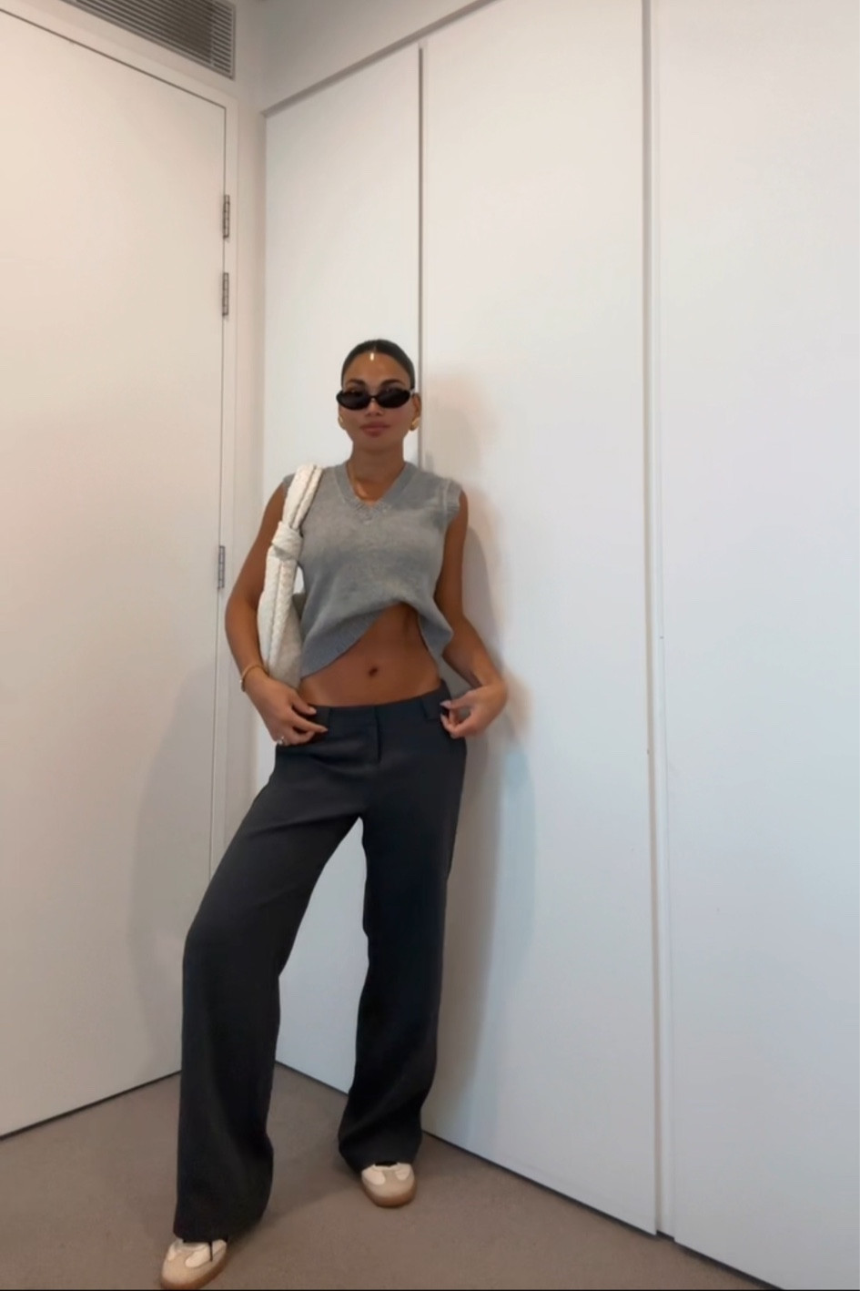 Im wearing size 8 in the pants, DC: GWEN20 🩶 the top is from Zara code is 5536/163 I’m wearing size S