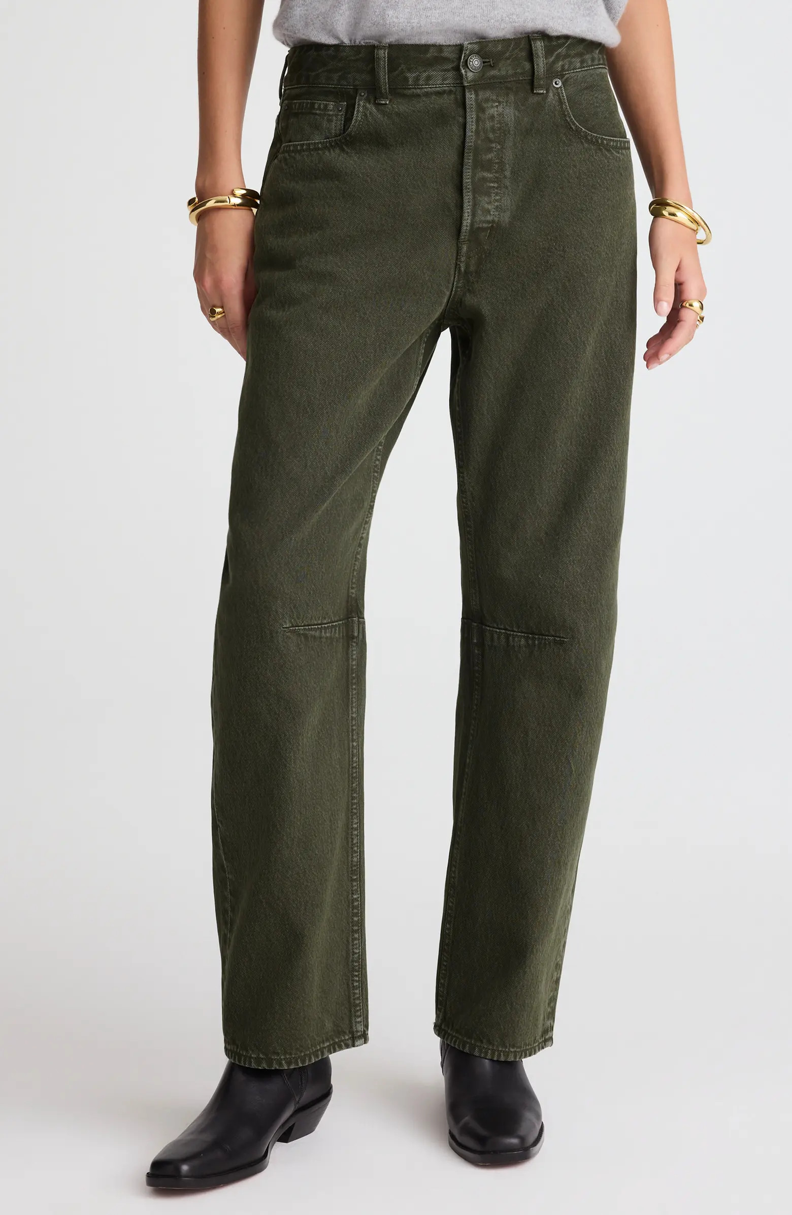 Darted Barrel Leg Jeans | Nordstrom