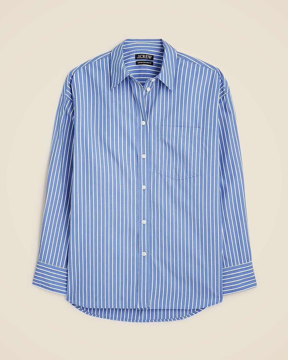 Étienne oversized shirt in striped cotton poplin | J. Crew US