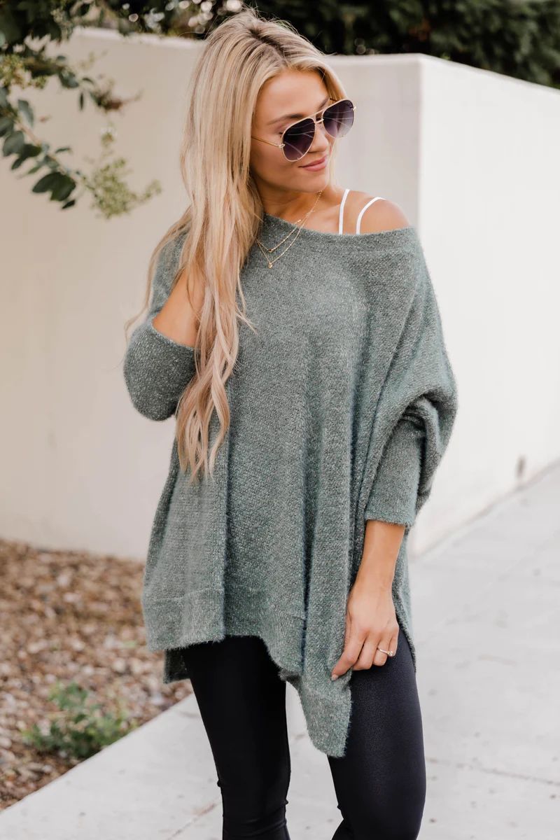 Uncomplicate My Life Olive Pullover | The Pink Lily Boutique