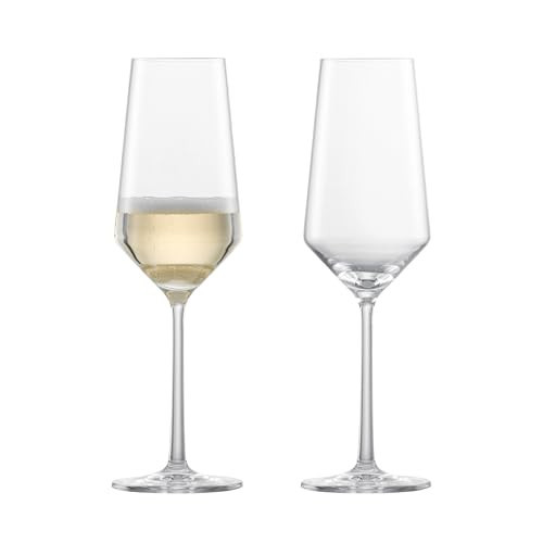 ZWIESEL GLAS Pure Champagne Glass (Set of 2), Champagne Flutes with Effervescent Point, Dishwasher-Safe Tritan Crystal Glasses, Made in Germany (7 Ounce) | Amazon (US)