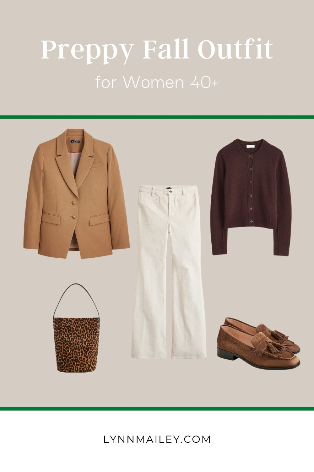Camel blazer, chocolate cardigan, and loafers create this fun preppy style. https://liketk.it/5oEyV

#LTKShoeCrush #LTKSeasonal #LTKMidsize