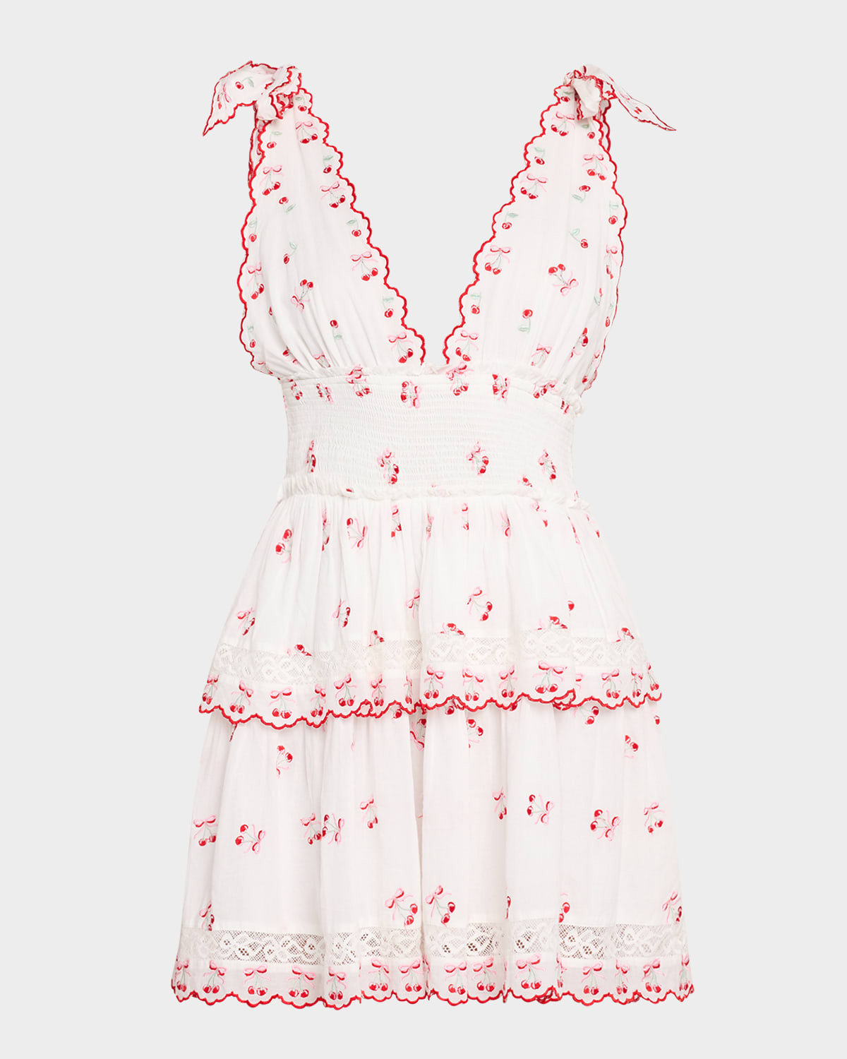 Soira Cherry Print Mini Dress | Neiman Marcus