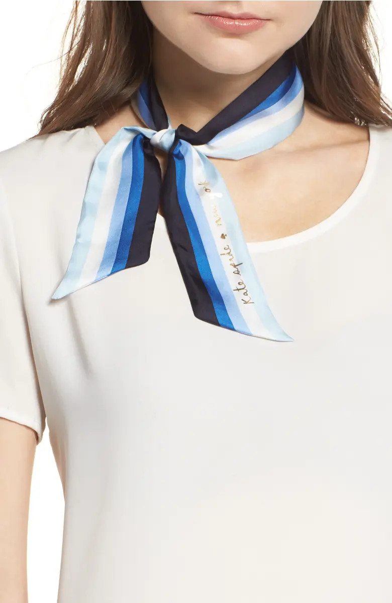 kate spade new york ombré stripe skinny scarf | Nordstrom
