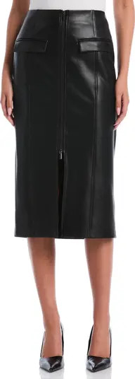 Laundry by Shelli Segal Faux Leather Midi Skirt | Nordstromrack | Nordstrom Rack