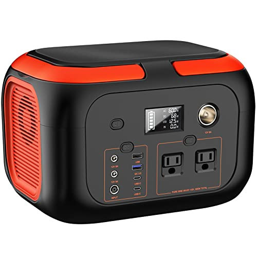 SinKeu Portable Power Station 600W, 296Wh/80000mAh Backup Lithium Battery Pack Bank, 110V Pure Sine Wave AC Outlet Solar Generator for Camping Emergency RV Outdoor Hurricane Supplies | Amazon (US)