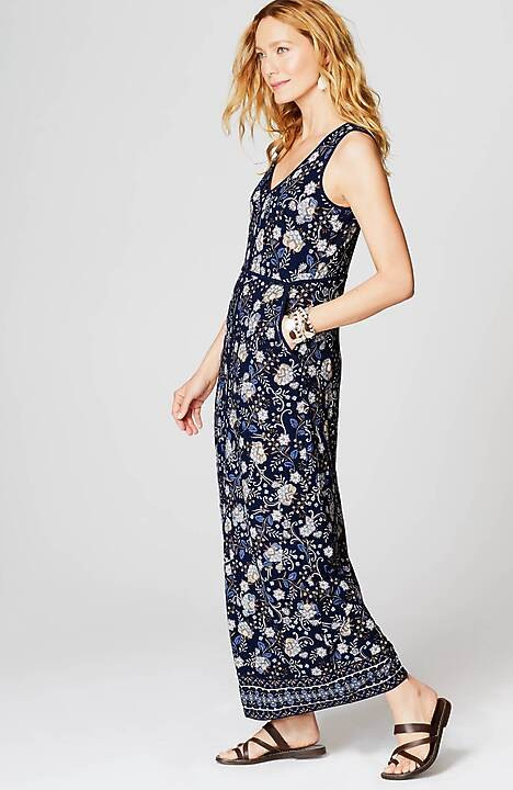 Trimmed Knit Maxi Dress | J. Jill