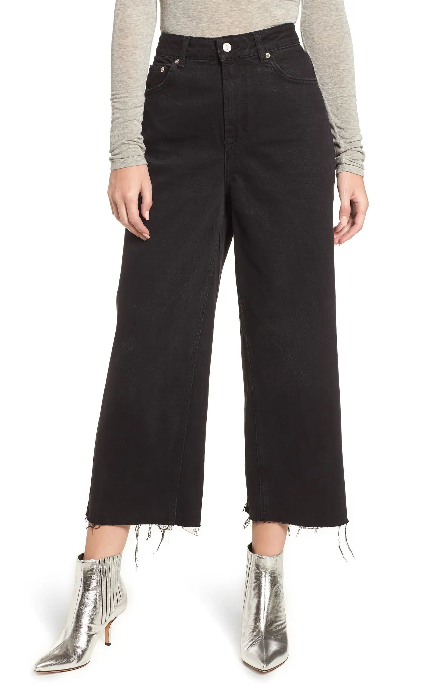 High Waist Wide Leg Crop Jeans | Nordstrom